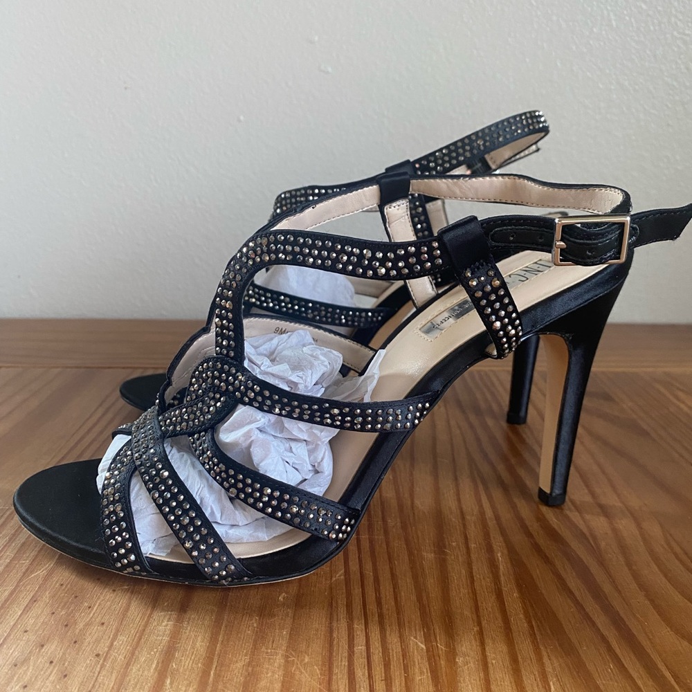 International Concepts Randiif Black Sparkle Shoes Size 9